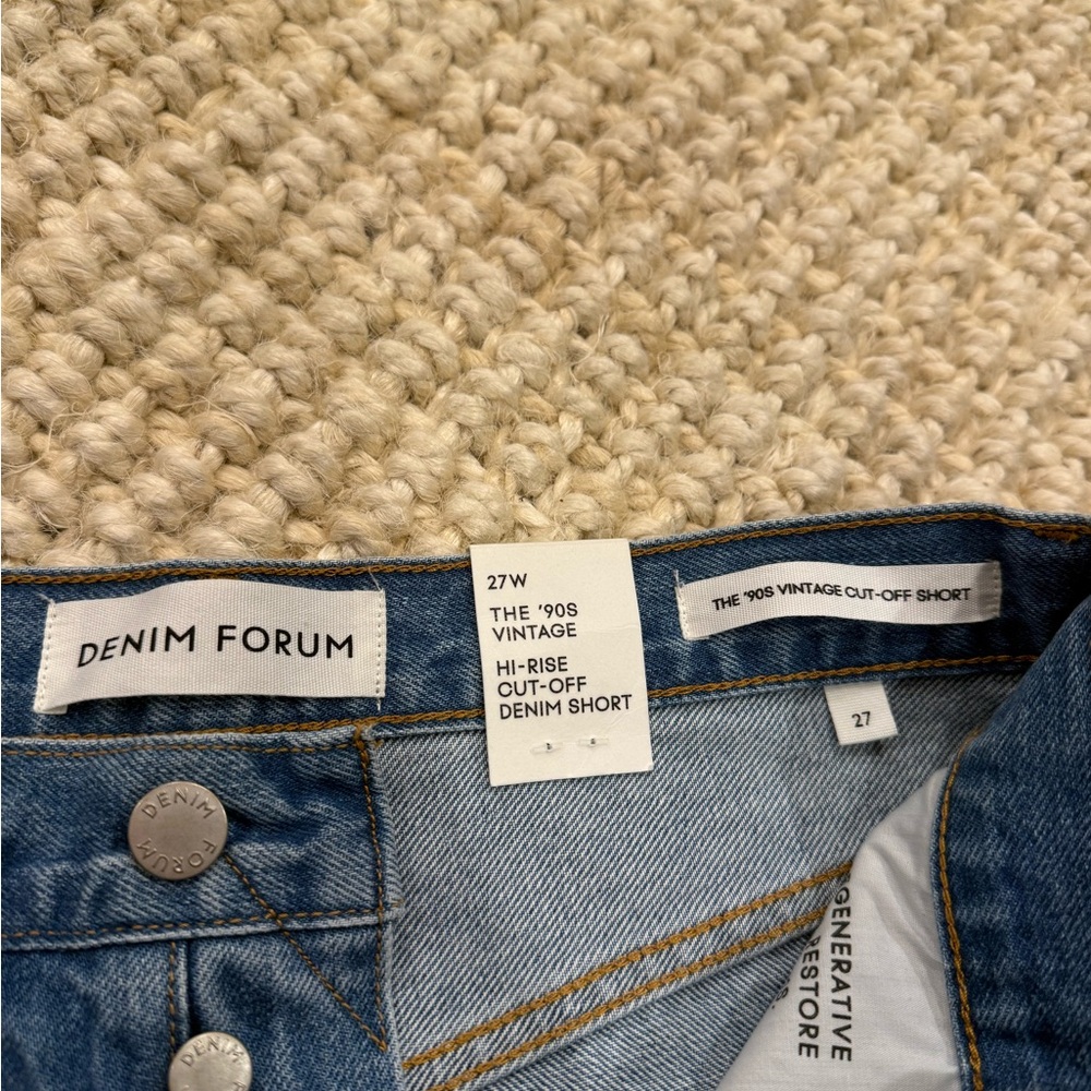 Denim Forum the 90s vintage high rise cut off denim short - Picture 5 of 6